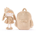 Charger l'image dans la visionneuse de la galerie, Gloveleya 11 - inch Toddler Girl Backpack Snow Ferret Kindergarten Backpacks with 12 - inch Brown Bunny Doll - Gloveleya Official
