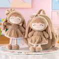 Charger l'image dans la visionneuse de la galerie, Gloveleya 11 - inch Toddler Girl Backpack Snow Ferret Kindergarten Backpacks with 12 - inch Brown Bunny Doll - Gloveleya Official
