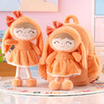 Charger l'image dans la visionneuse de la galerie, Gloveleya 11 - inch Toddler Girl Backpack Snow Ferret Kindergarten Backpacks with 12 - inch Orange Bunny Doll - Gloveleya Official
