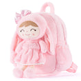 Charger l'image dans la visionneuse de la galerie, Gloveleya 11 - inch Toddler Girl Backpack Snow Ferret Kindergarten Backpacks with 12 - inch Pink Bunny Doll - Gloveleya Official
