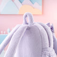 Charger l'image dans la visionneuse de la galerie, Gloveleya 11 - inch Toddler Girl Backpack Snow Ferret Kindergarten Backpacks with 12 - inch Purple Bunny Doll - Gloveleya Official
