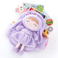 Charger l'image dans la visionneuse de la galerie, Gloveleya 11 - inch Toddler Girl Backpack Snow Ferret Kindergarten Backpacks with 12 - inch Purple Bunny Doll - Gloveleya Official
