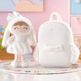 Charger l'image dans la visionneuse de la galerie, Gloveleya 11 - inch Toddler Girl Backpack Snow Ferret Kindergarten Backpacks with 12 - inch White Bunny Doll - Gloveleya Official
