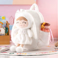 Charger l'image dans la visionneuse de la galerie, Gloveleya 11 - inch Toddler Girl Backpack Snow Ferret Kindergarten Backpacks with 12 - inch White Bunny Doll - Gloveleya Official
