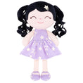 Cargar la imagen en la vista de la galería, Gloveleya 12 - inch Curly Hair Baby Star Dress Doll Black Purple - Gloveleya Official
