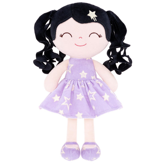 Gloveleya 12 - inch Curly Hair Baby Star Dress Doll Black Purple - Gloveleya Official