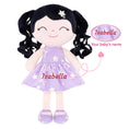 Cargar la imagen en la vista de la galería, Gloveleya 12 - inch Curly Hair Baby Star Dress Doll Black Purple - Gloveleya Official
