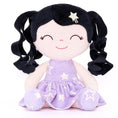 Cargar la imagen en la vista de la galería, Gloveleya 12 - inch Curly Hair Baby Star Dress Doll Black Purple - Gloveleya Official
