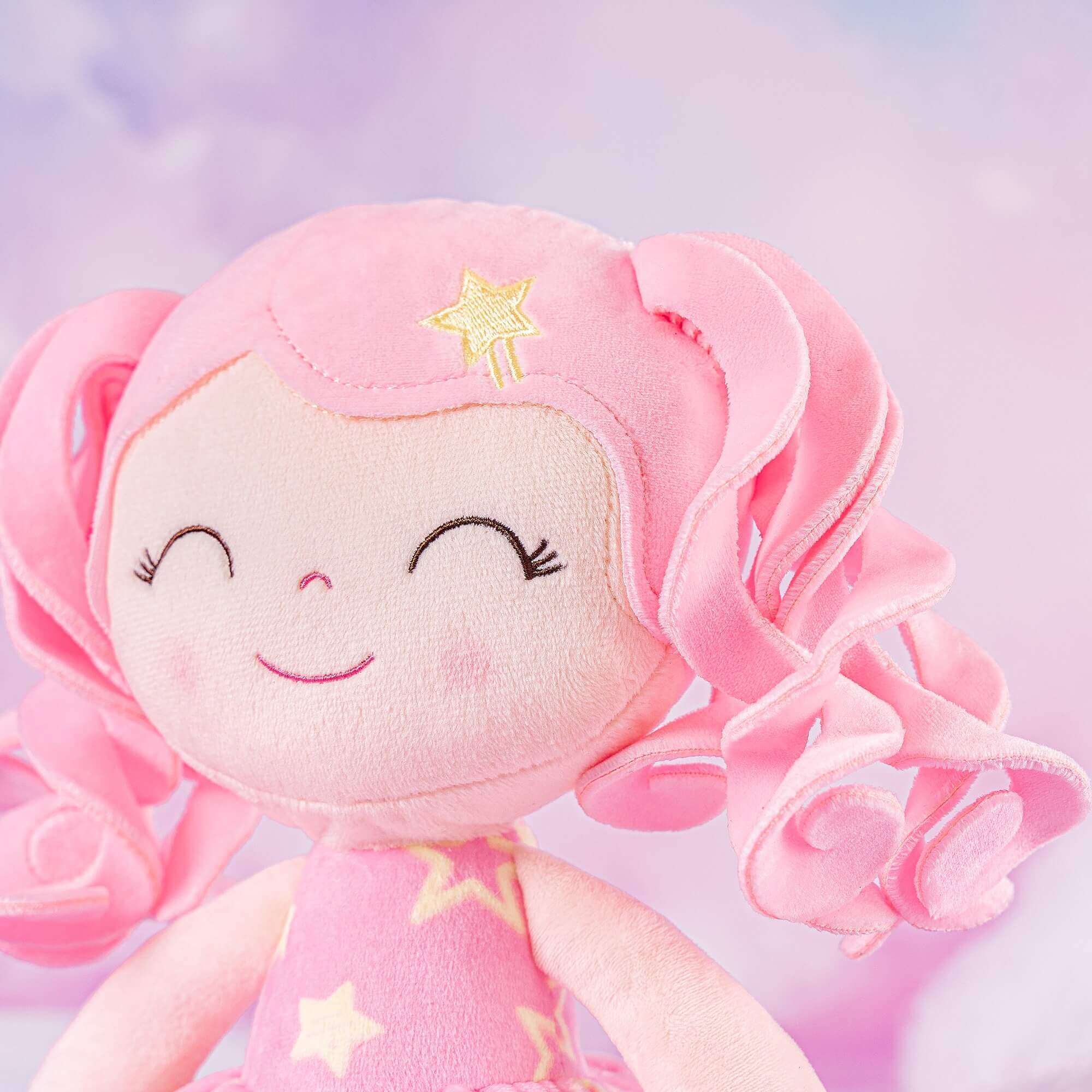 Gloveleya 12 - inch Curly Hair Baby Star Dress Doll Pink - Gloveleya Official