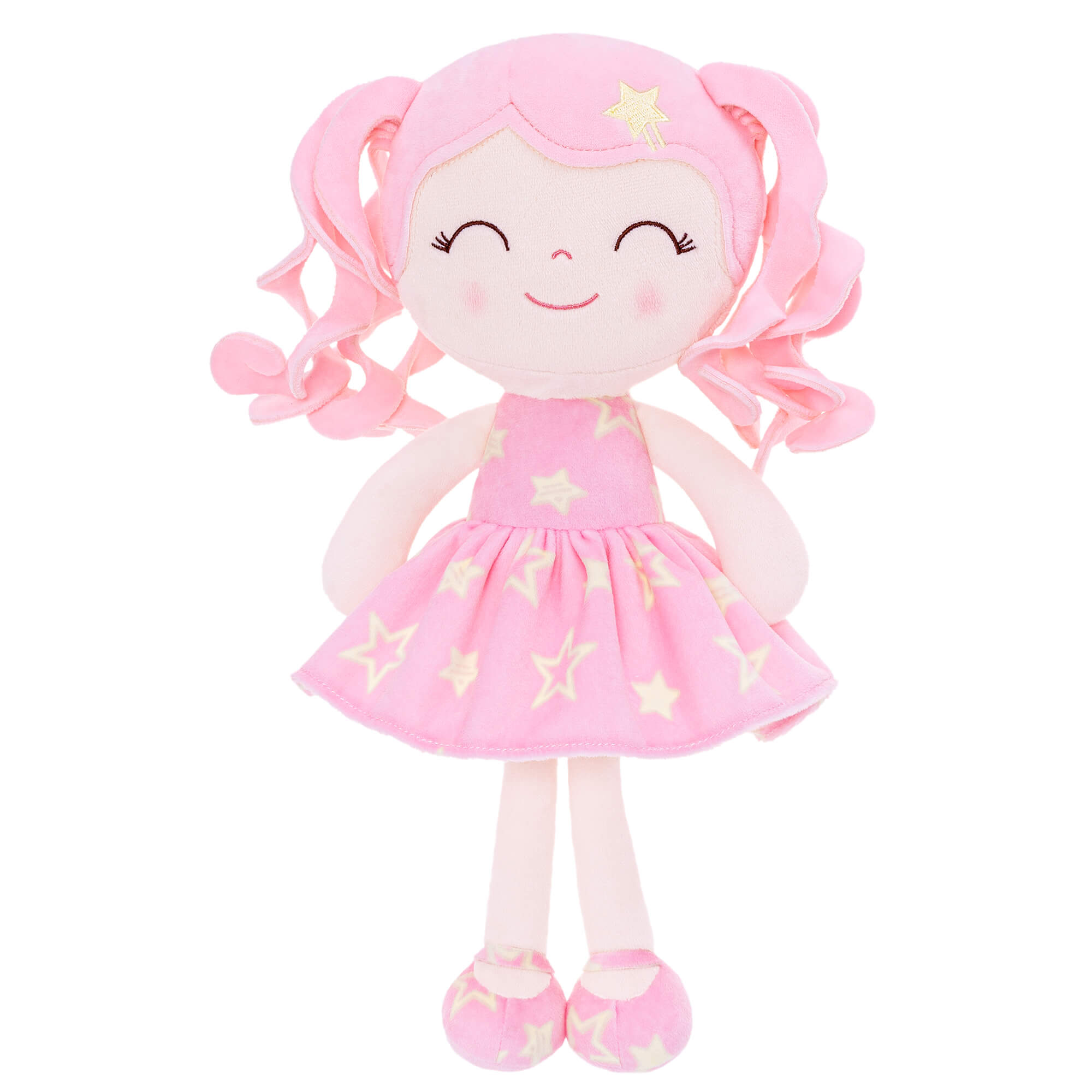 Gloveleya 12 - inch Curly Hair Baby Star Dress Doll Pink - Gloveleya Official