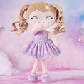 Cargar la imagen en la vista de la galería, Gloveleya 12 - inch Curly Hair Baby Star Dress Doll Purple - Gloveleya Official
