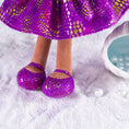 Load image into Gallery viewer, Gloveleya 12 - inch Curly Hair Glitter Dolls Purple Skirt - Dark Skin - Gloveleya Official
