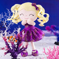 Charger l'image dans la visionneuse de la galerie, Gloveleya 12 - inch Curly Hair Glitter Dolls Purple Skirt - Light Skin - Gloveleya Official
