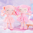 Load image into Gallery viewer, Gloveleya 12 - inch Curly Hair Starry Sky Dolls Bronzing Pinky Stars Skirt - Pure Pink Hair - Gloveleya Official
