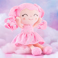 Load image into Gallery viewer, Gloveleya 12 - inch Curly Hair Starry Sky Dolls Bronzing Pinky Stars Skirt - Pure Pink Hair - Gloveleya Official
