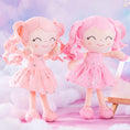 Load image into Gallery viewer, Gloveleya 12 - inch Curly Hair Starry Sky Dolls Bronzing Pinky Stars Skirt - Pure Pink Hair - Gloveleya Official
