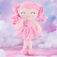 Load image into Gallery viewer, Gloveleya 12 - inch Curly Hair Starry Sky Dolls Bronzing Pinky Stars Skirt - Pure Pink Hair - Gloveleya Official
