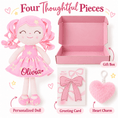 Load image into Gallery viewer, Gloveleya 12-Inch Personalized Baby Shower Gift Set – Pink Star Dress Doll - Gloveleya Official
