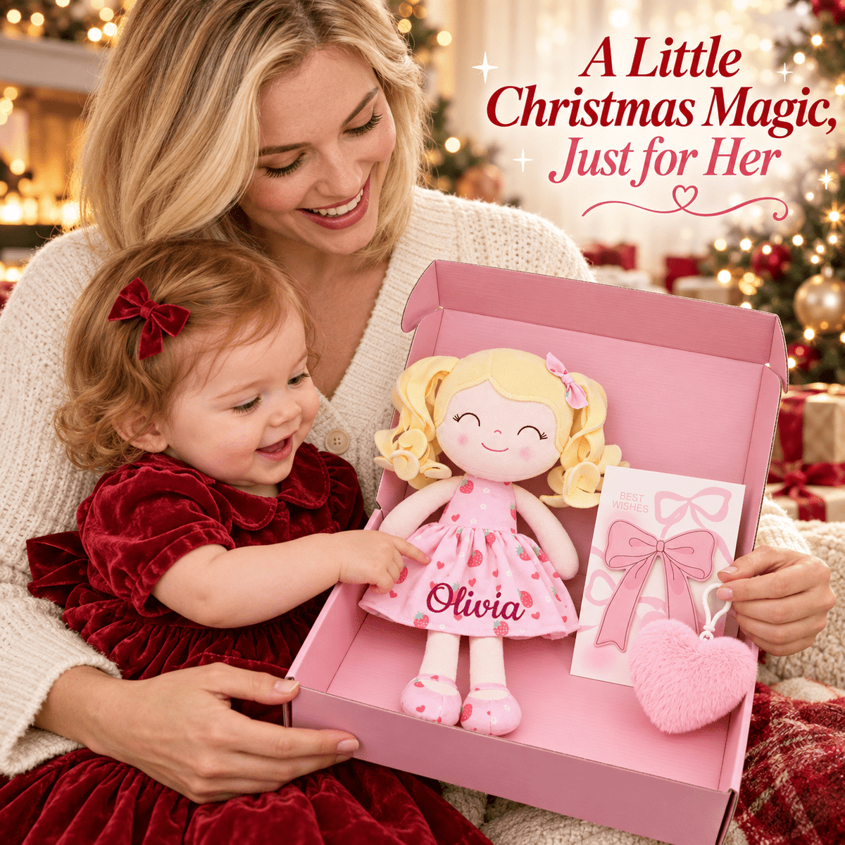 Gloveleya 12-Inch Personalized Baby Shower Gift Set – Strawberry Fruit Girl Doll - Gloveleya Official