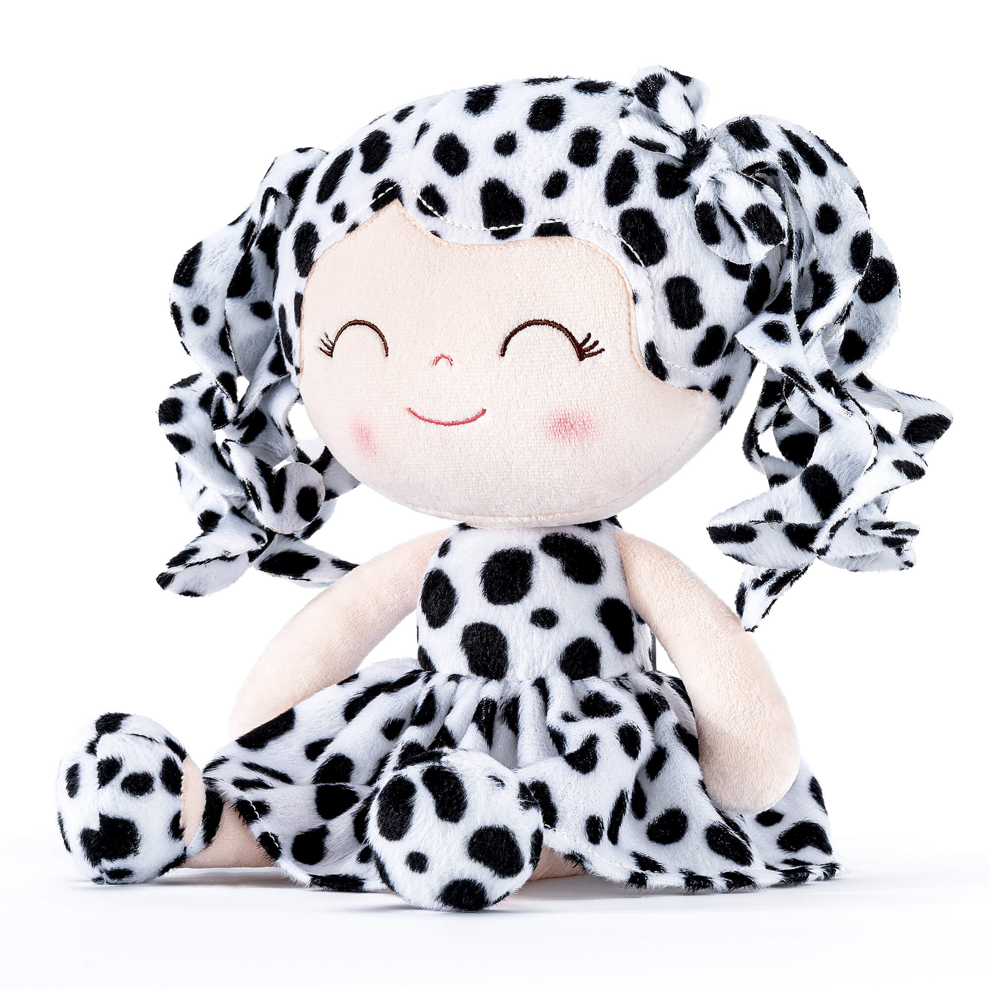 Gloveleya 12 - inch Personalized Curly Hair Animal Costume Doll Black and White - Gloveleya Official