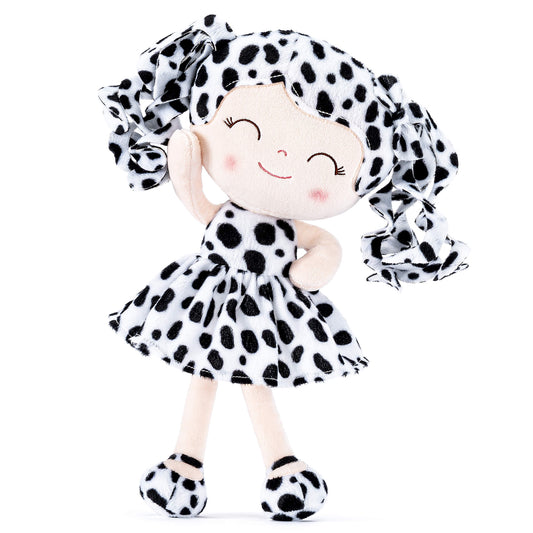 Gloveleya 12 - inch Personalized Curly Hair Animal Costume Doll Black and White - Gloveleya Official