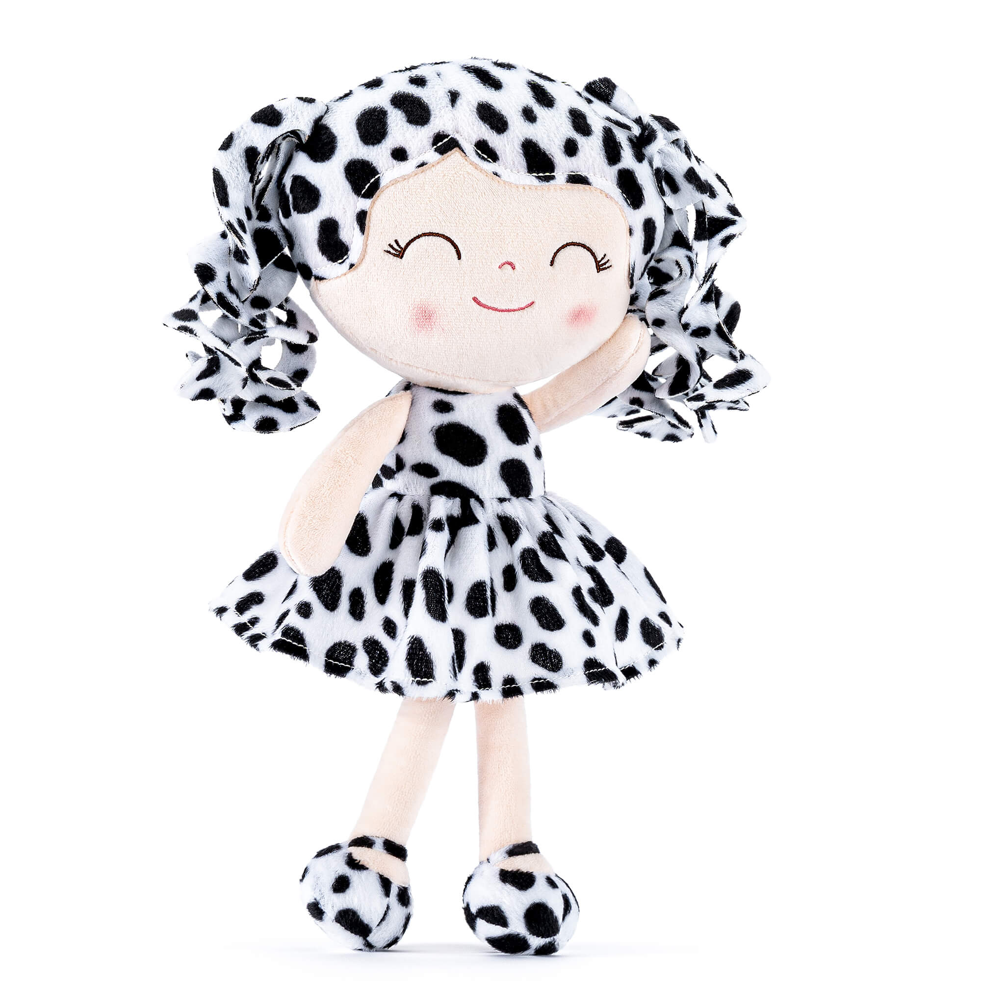 Gloveleya 12 - inch Personalized Curly Hair Animal Costume Doll Black and White - Gloveleya Official