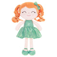 Load image into Gallery viewer, Gloveleya 12 - inch Personalized Curly Hair Dolls Glitter Pinstripe Dress Green - Gloveleya Official
