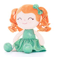 Charger l'image dans la visionneuse de la galerie, Gloveleya 12 - inch Personalized Curly Hair Dolls Glitter Pinstripe Dress Green - Gloveleya Official
