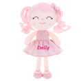 Load image into Gallery viewer, Gloveleya 12 - inch Personalized Curly Hair Dolls Glitter Pinstripe Dress Pink - Gloveleya Official
