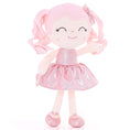 Cargar la imagen en la vista de la galería, Gloveleya 12 - inch Personalized Curly Hair Dolls Glitter Pinstripe Dress Pink - Gloveleya Official
