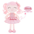 Load image into Gallery viewer, Gloveleya 12 - inch Personalized Curly Hair Dolls Glitter Pinstripe Dress Pink - Gloveleya Official
