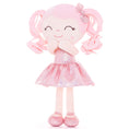 Charger l'image dans la visionneuse de la galerie, Gloveleya 12 - inch Personalized Curly Hair Dolls Glitter Pinstripe Dress Pink - Gloveleya Official
