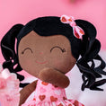 Load image into Gallery viewer, Gloveleya 12 - inch Personalized Curly Hair Dolls Love Heart Dress Black Hair - Gloveleya Official
