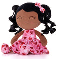 Load image into Gallery viewer, Gloveleya 12 - inch Personalized Curly Hair Dolls Love Heart Dress Black Hair - Gloveleya Official
