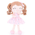 Load image into Gallery viewer, Gloveleya 12 - inch Personalized Curly Hair Dolls Love Heart Dress Pink - Gloveleya Official
