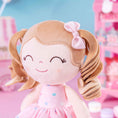 Charger l'image dans la visionneuse de la galerie, Gloveleya 12 - inch Personalized Curly Hair Dolls Love Heart Dress Pink - Gloveleya Official
