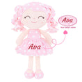 Bild in Galerie-Betrachter laden, Gloveleya 12 - inch Personalized Curly Hair Dolls Polka Dot Dress Pink - Gloveleya Official
