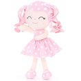 Cargar la imagen en la vista de la galería, Gloveleya 12 - inch Personalized Curly Hair Dolls Polka Dot Dress Pink - Gloveleya Official
