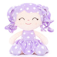 Bild in Galerie-Betrachter laden, Gloveleya 12 - inch Personalized Curly Hair Dolls Polka Dot Dress Purple - Gloveleya Official
