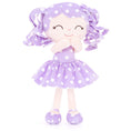 Bild in Galerie-Betrachter laden, Gloveleya 12 - inch Personalized Curly Hair Dolls Polka Dot Dress Purple - Gloveleya Official
