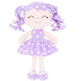 Load image into Gallery viewer, Gloveleya 12 - inch Personalized Curly Hair Dolls Polka Dot Dress Purple - Gloveleya Official
