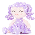 Load image into Gallery viewer, Gloveleya 12 - inch Personalized Curly Hair Dolls Polka Dot Dress Purple - Gloveleya Official
