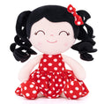 Cargar la imagen en la vista de la galería, Gloveleya 12 - inch Personalized Curly Hair Dolls Polka Dot Dress Red - Gloveleya Official
