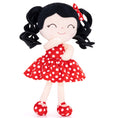 Cargar la imagen en la vista de la galería, Gloveleya 12 - inch Personalized Curly Hair Dolls Polka Dot Dress Red - Gloveleya Official
