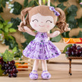 Load image into Gallery viewer, Gloveleya 12 - inch Personalized Curly Hair Fruit Girl Doll Grape - Gloveleya Official
