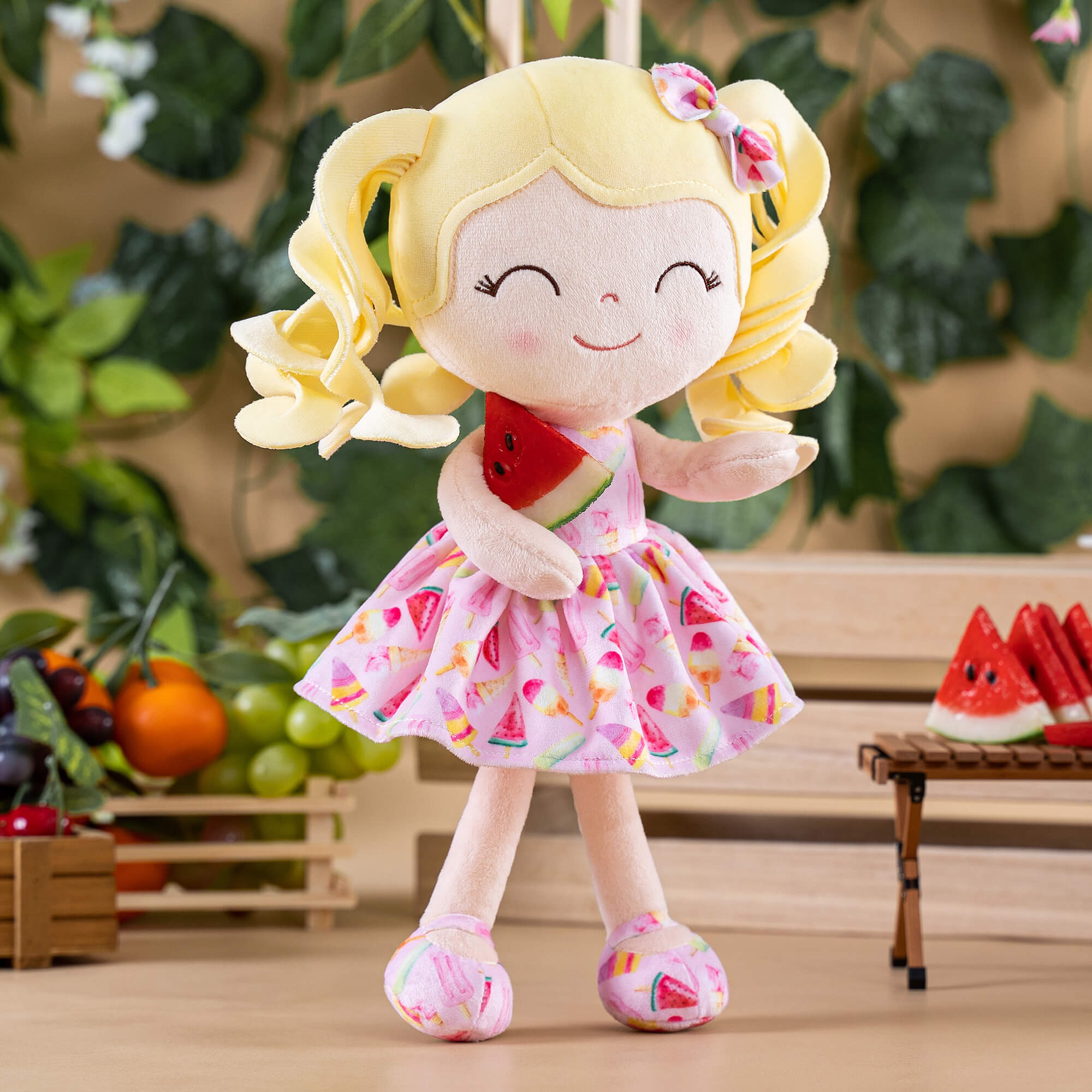 Gloveleya 12 - inch Personalized Curly Hair Fruit Girl Doll Ice cream - Gloveleya Official