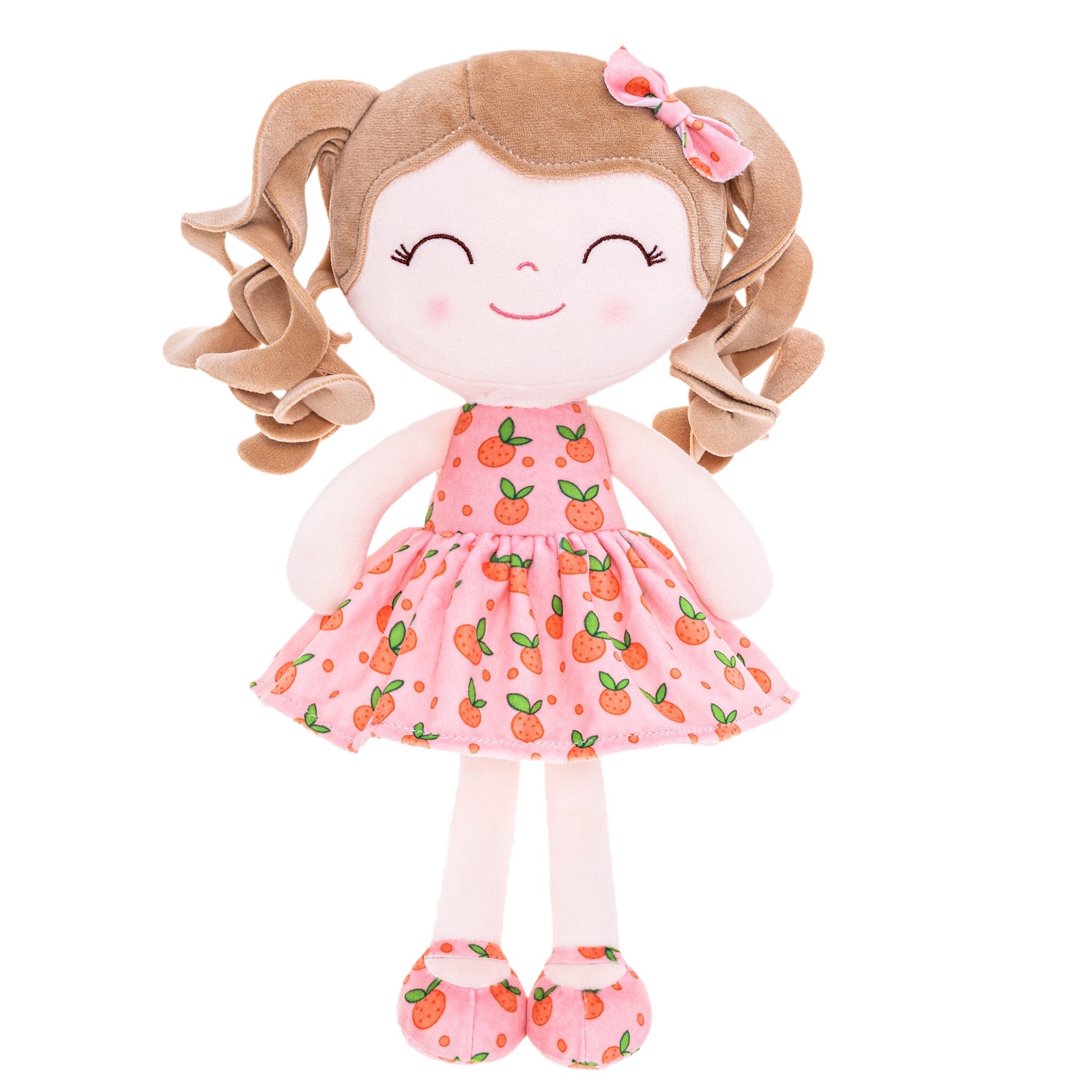 Gloveleya 12 - inch Personalized Curly Hair Fruit Girl Doll Orange - Gloveleya Official