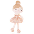 Load image into Gallery viewer, Gloveleya 12 - inch Personalized Glitter Pinstripe Dress Girl Doll Pink - Gloveleya Official
