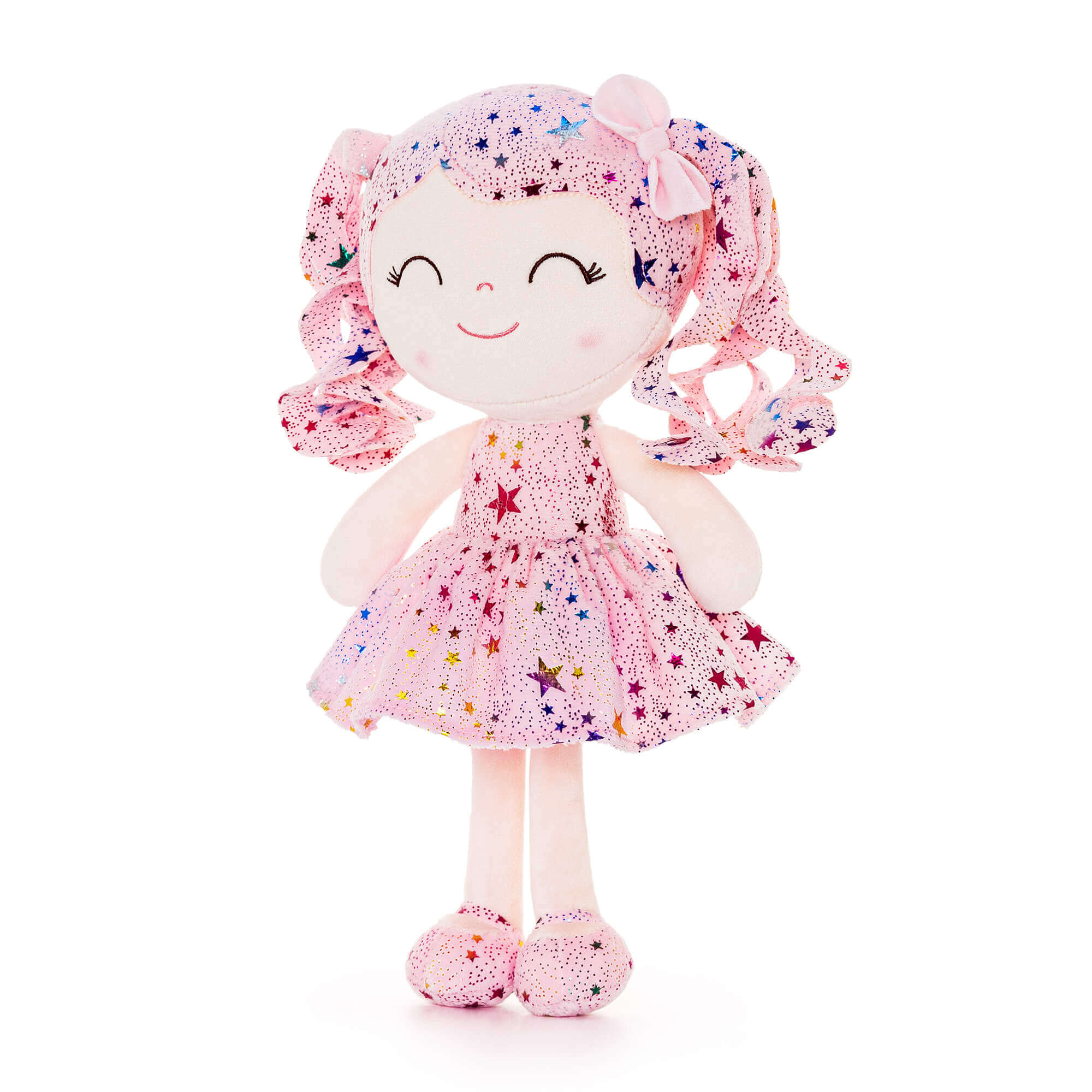 Gloveleya 12 - inch Personalized Glitters Stars Girl Doll Pink - Gloveleya Official