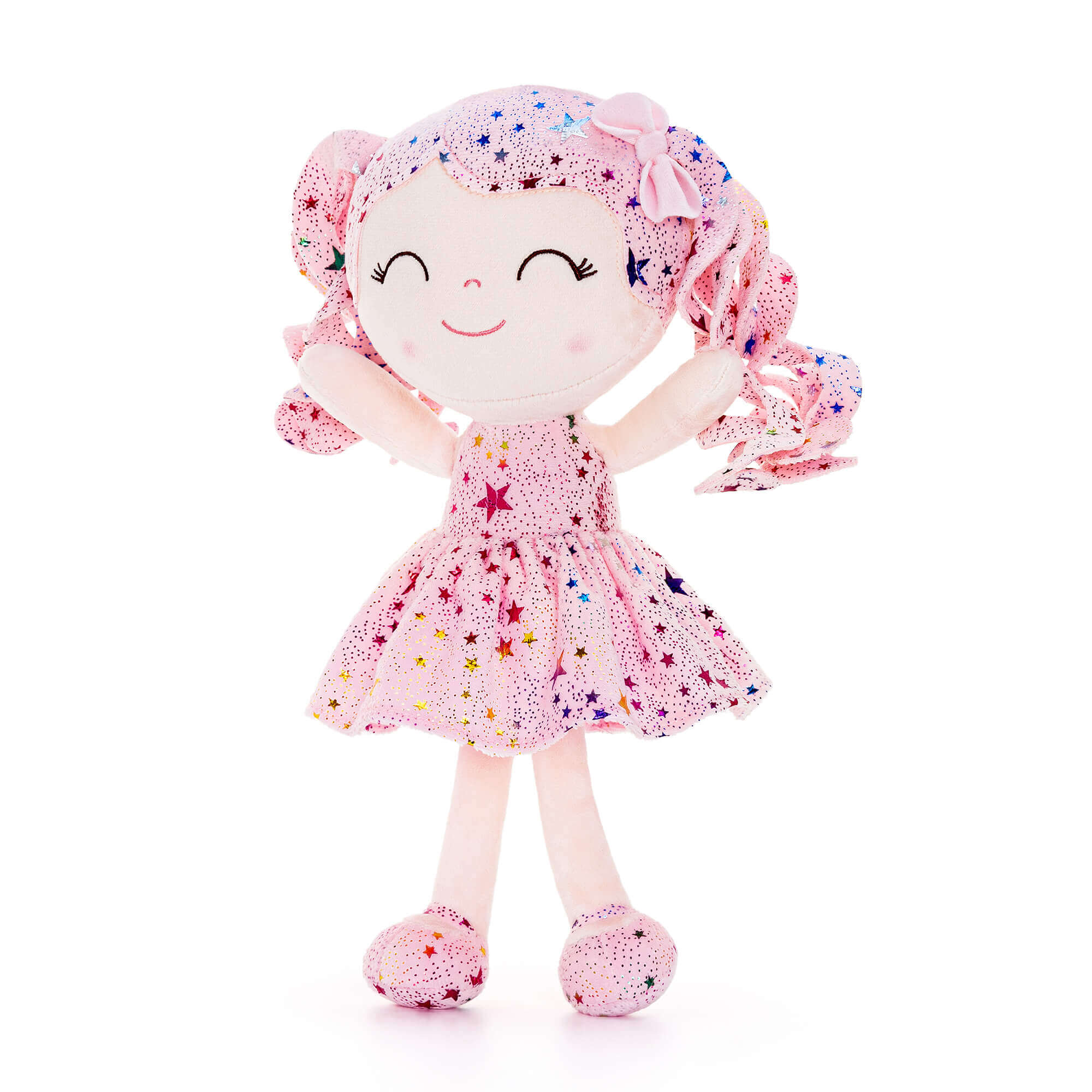 Gloveleya 12 - inch Personalized Glitters Stars Girl Doll Pink - Gloveleya Official